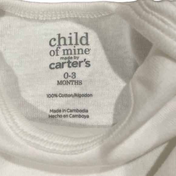 Carter's Newborn Long Sleeve Bodysuit Tee's - Picture 3 of 4